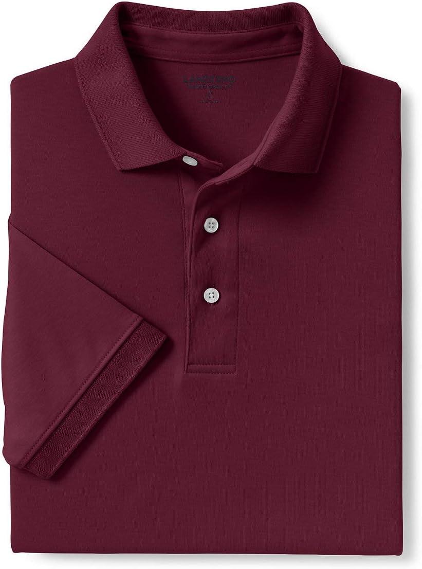 imageLands End Mens Short Sleeve AmericanGrown Supima Cotton Polo ShirtRich Burgundy