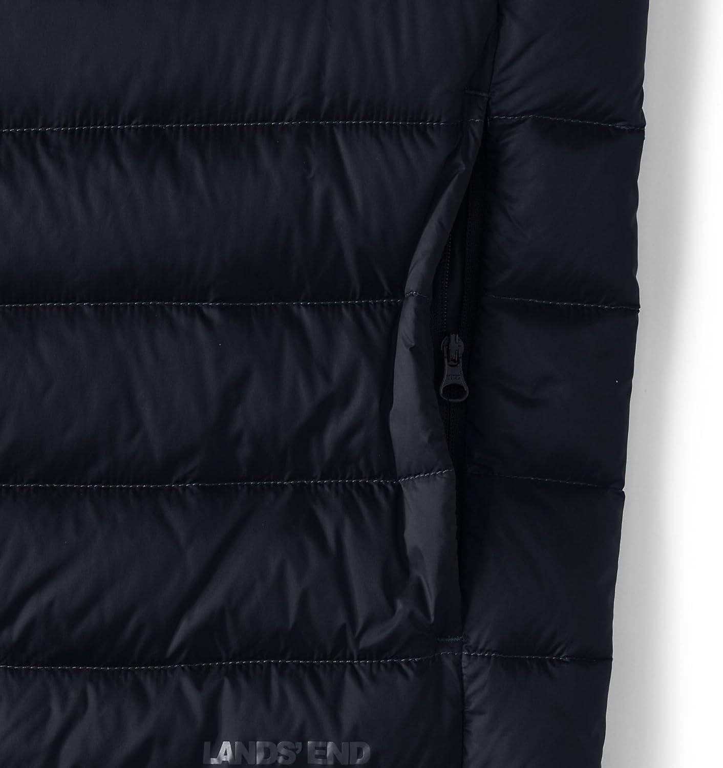 imageLands End Mens Wanderweight Ultralight Packable Down VestBlack