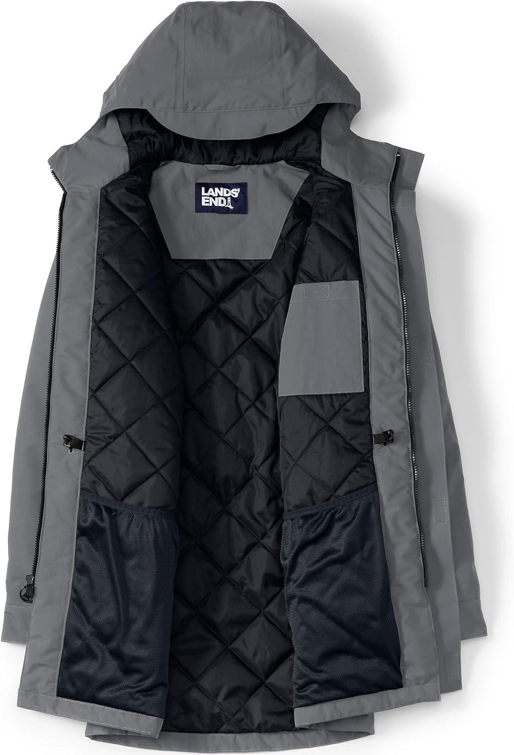 imageLands End Mens Waterproof Squall ParkaArctic Gray