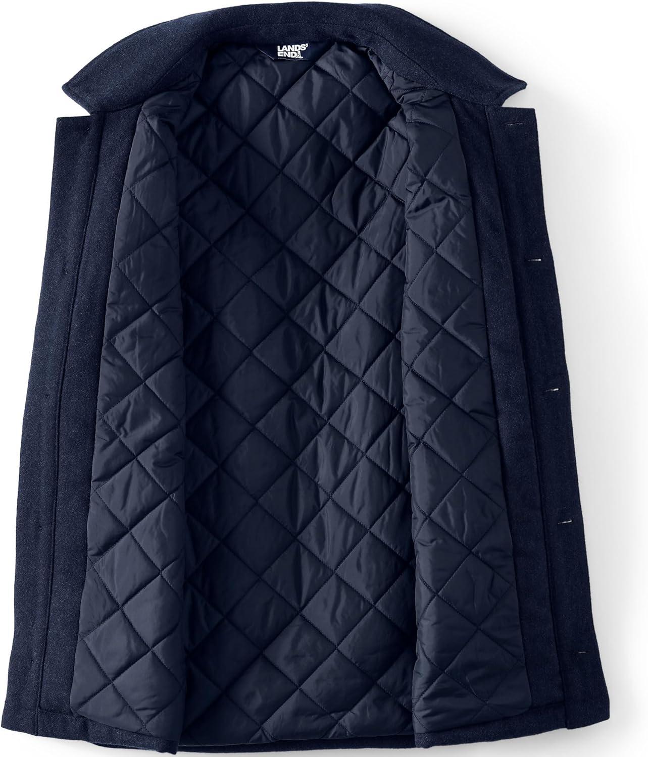 imageLands End Mens Wool Blend Shirt JacketRadiant Navy