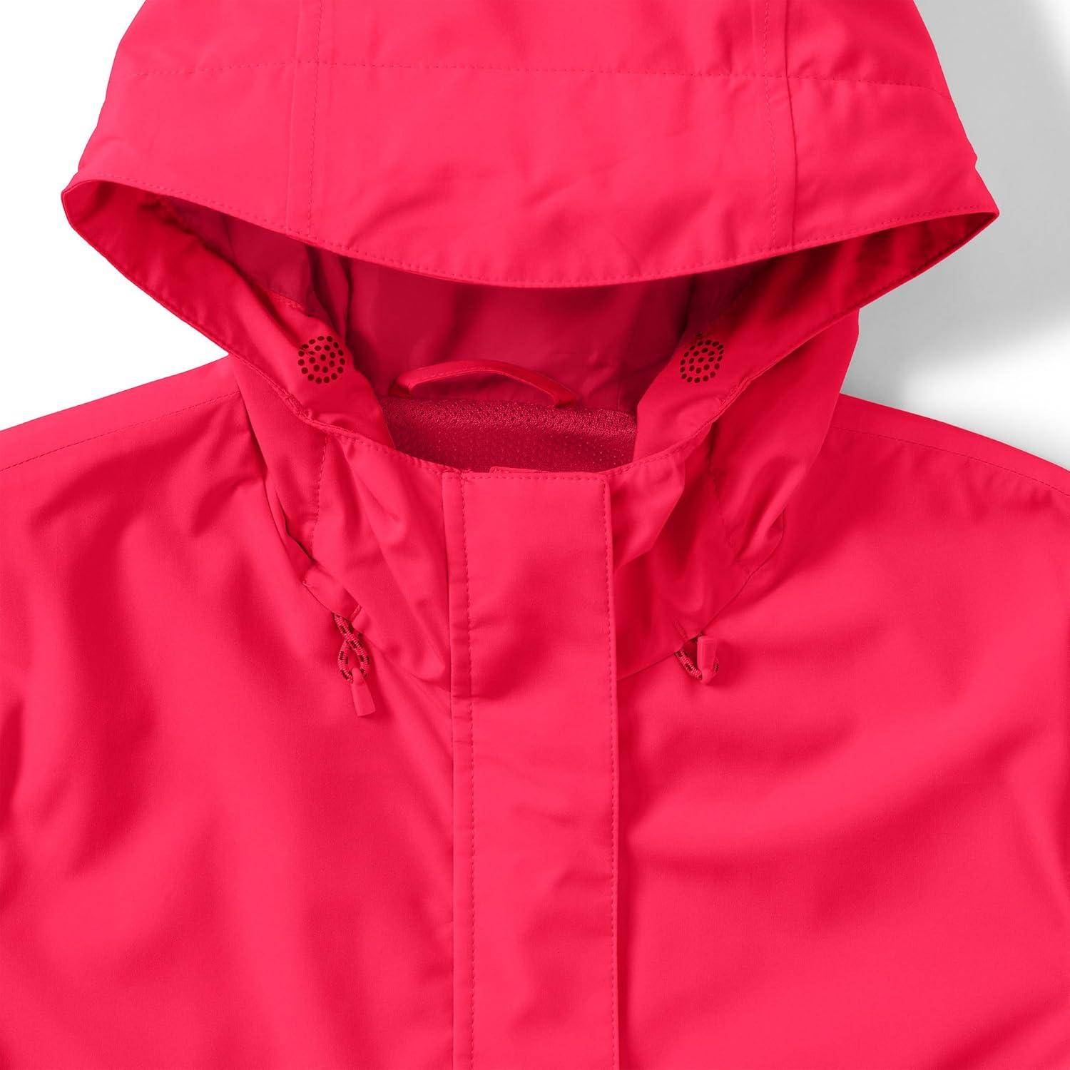 imageLands End Squall Packable Waterproof RaincoatCoral Rose