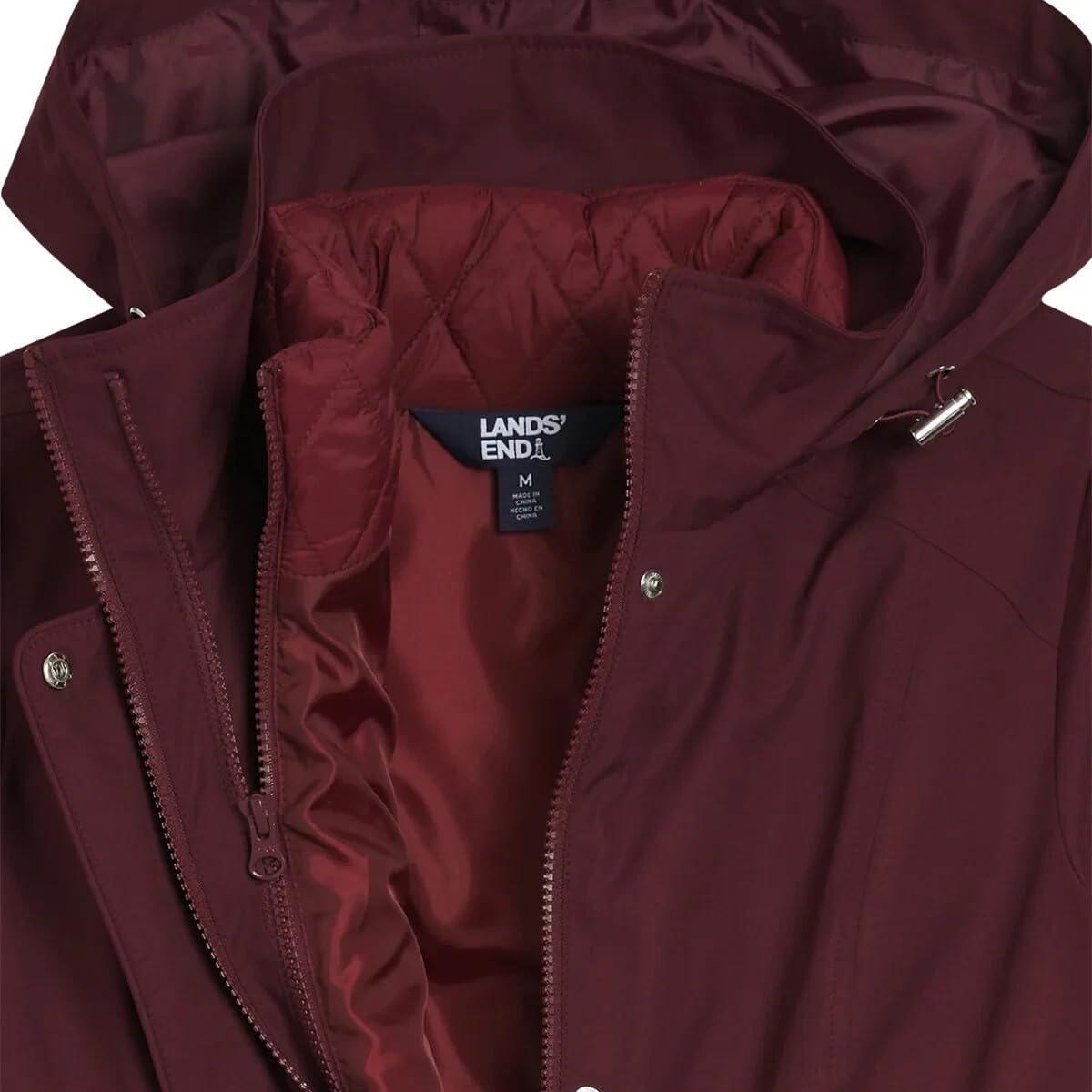 imageLands End Womens 3in1 Systems Jacket with Removable Puffer VestRed