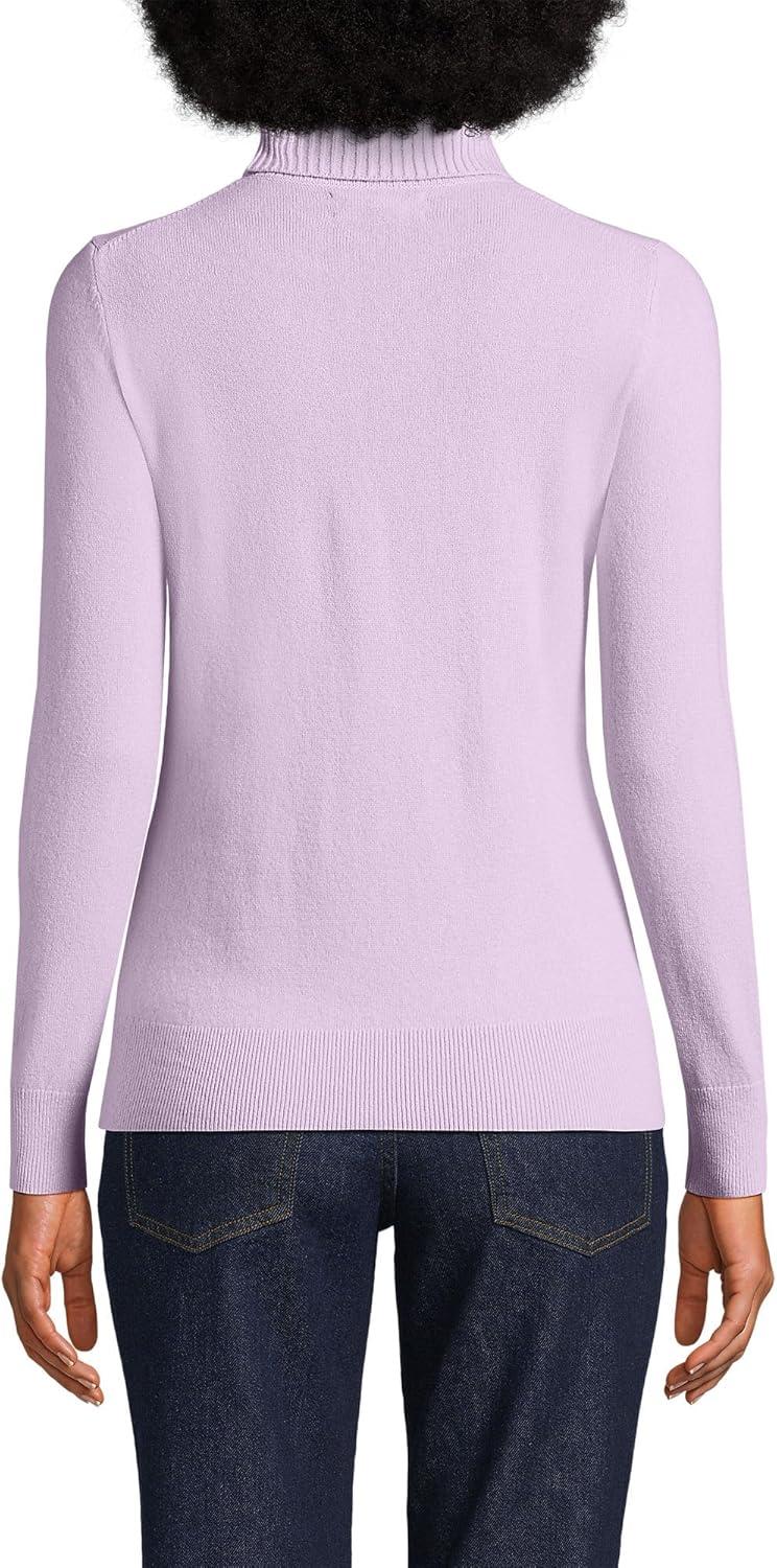 imageLands End Womens Cashmere Turtleneck SweaterLight Soft Amethyst