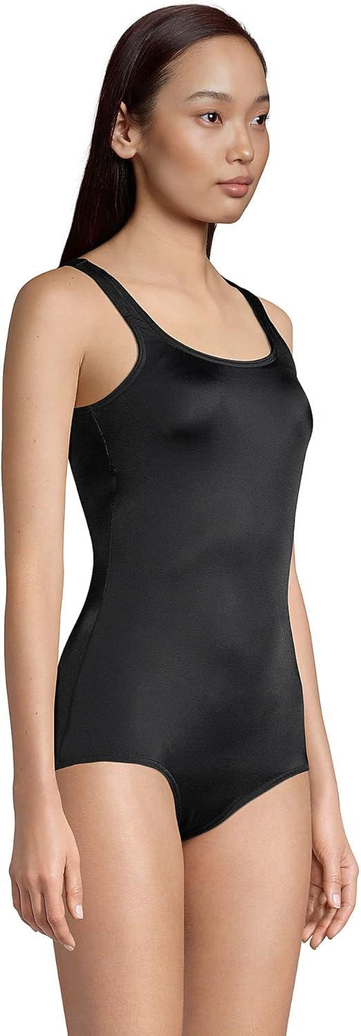 imageLands End Womens Chlorine Resistant Soft Cup Tugless Sporty One Piece SwimsuitBlack