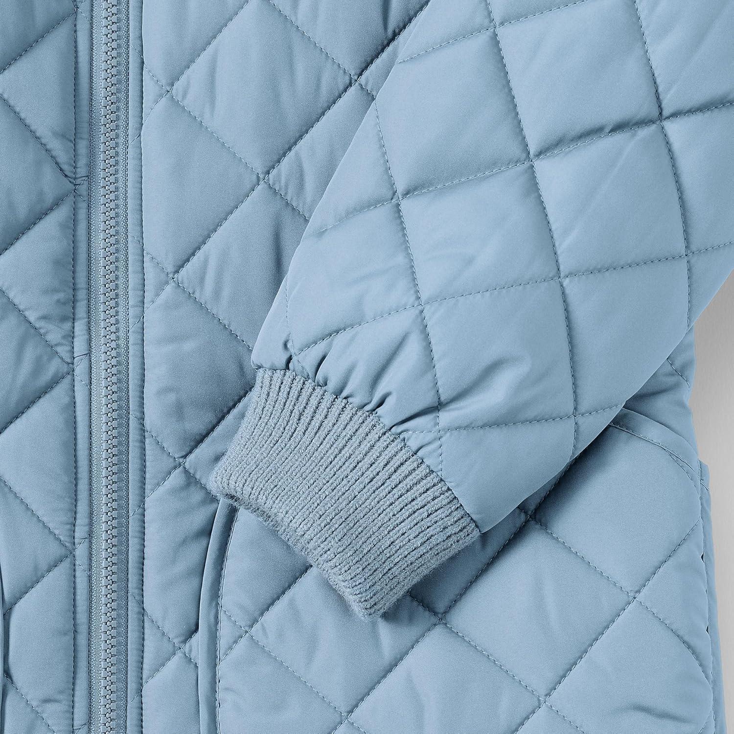 imageLands End Womens FeatherFree Insulated Bomber CoatSoft Peacock