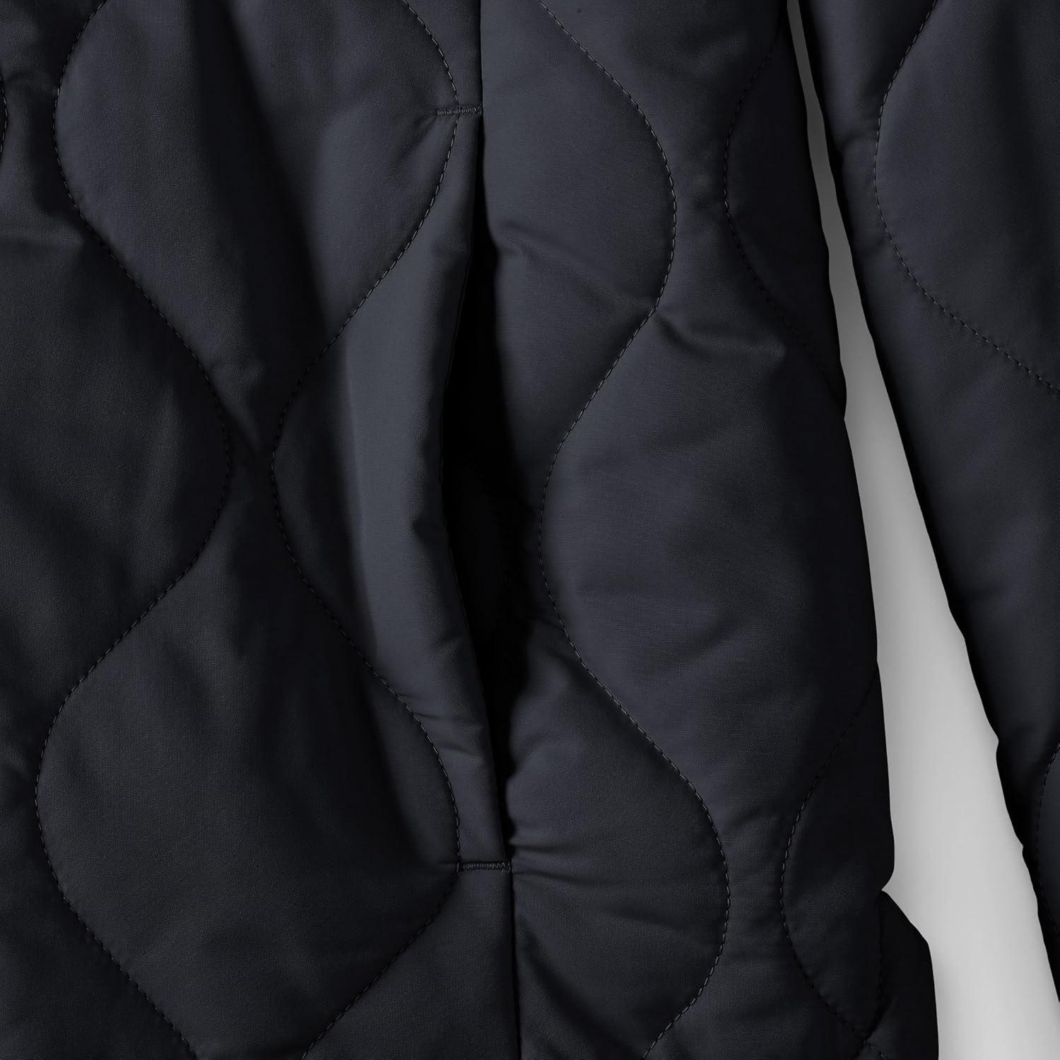 imageLands End Womens FeatherFree Onion Quilted Insulated Jacket Black Regular XSmall