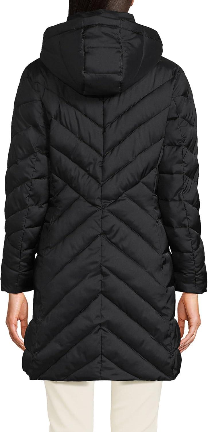 imageLands End Womens Insulated Cozy Fleece Lined Primaloft CoatBlack
