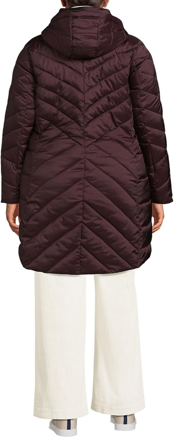 imageLands End Womens Insulated Cozy Fleece Lined Primaloft CoatMidnight Plum