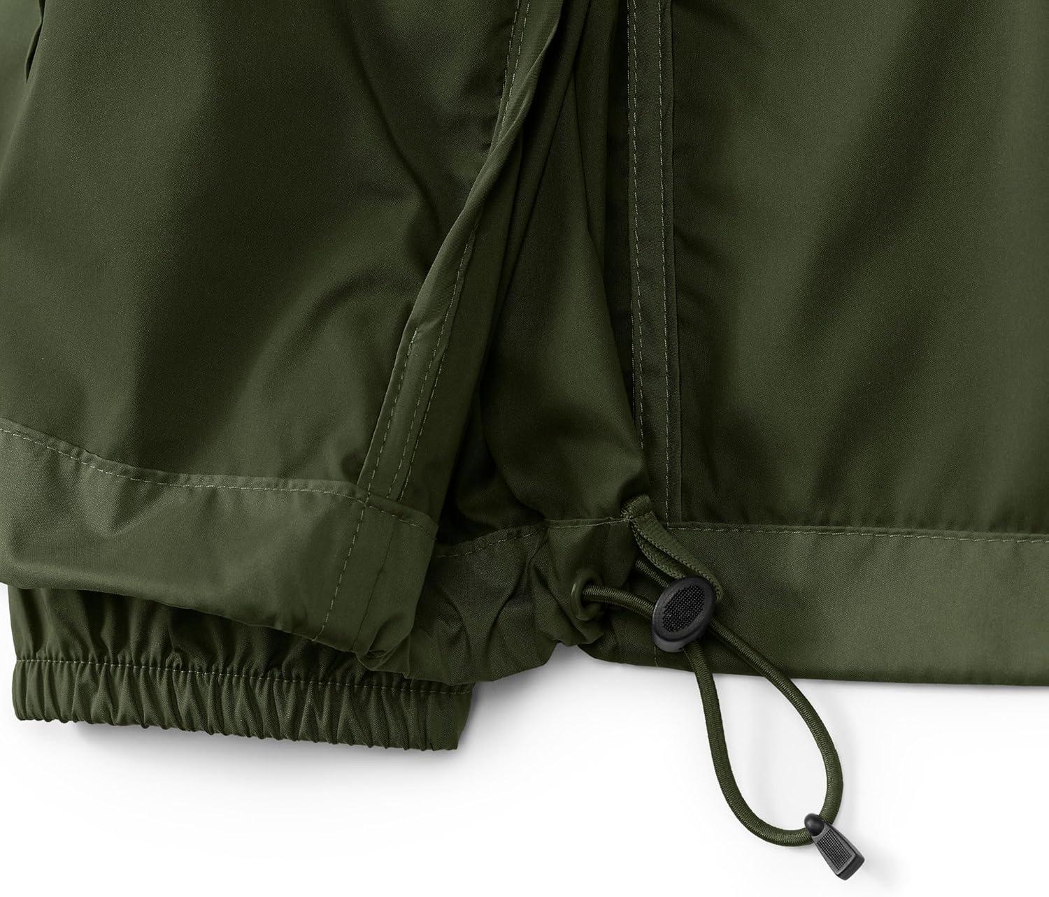 imageLands End Womens Packable Water Resistant UPF 50 Windbreaker JacketDark Cilantro Green