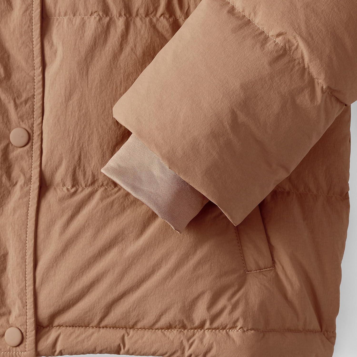 imageLands End Womens Wide Channel 600 Down Puffer JacketToasted Peanut