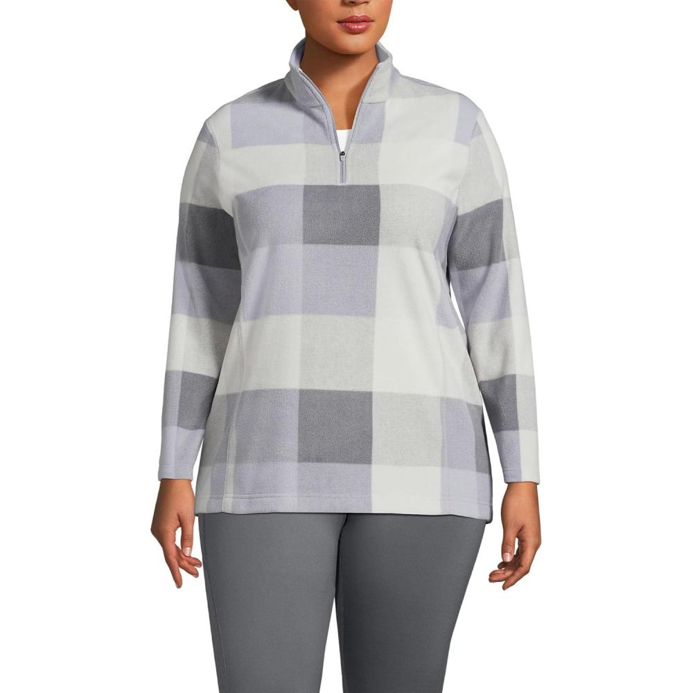 imageLands End Anyweather Fleece Quarter Zip PulloverGrey