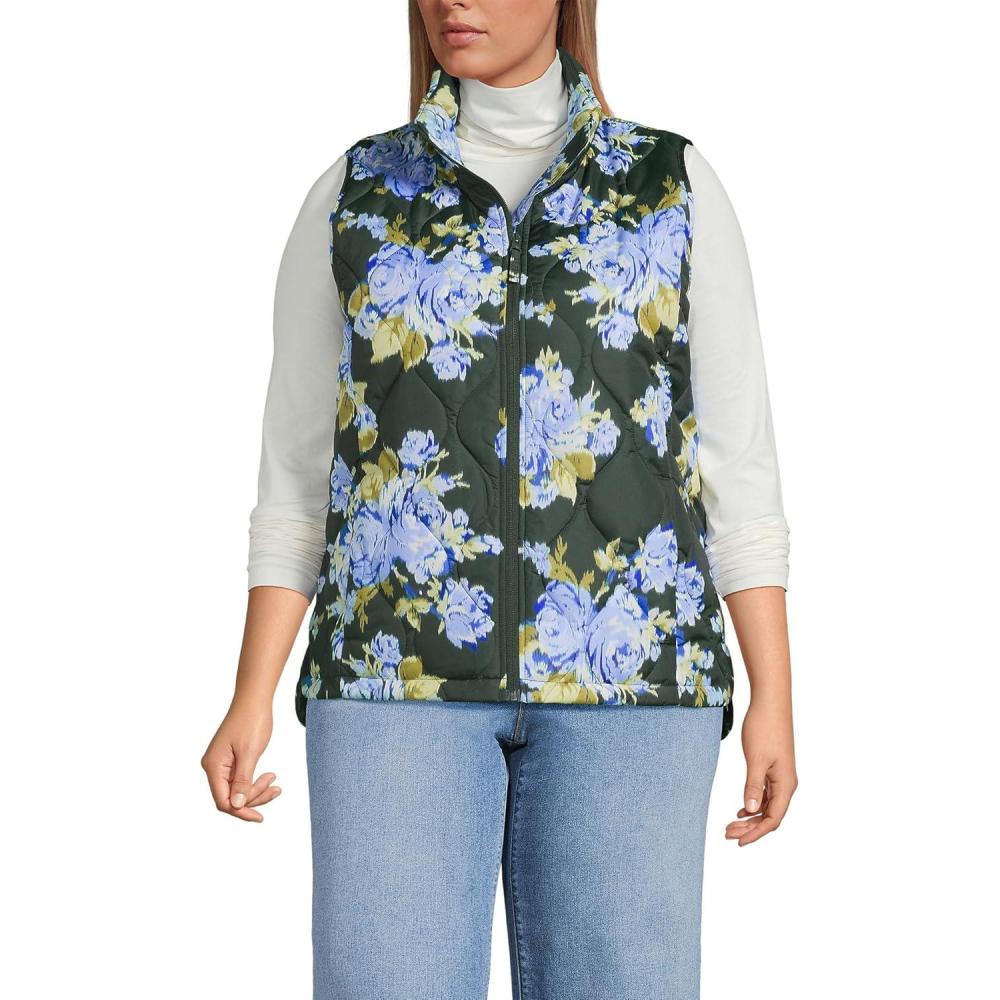 imageLands End FeatherFree Insulated VestEvening Forest Rose