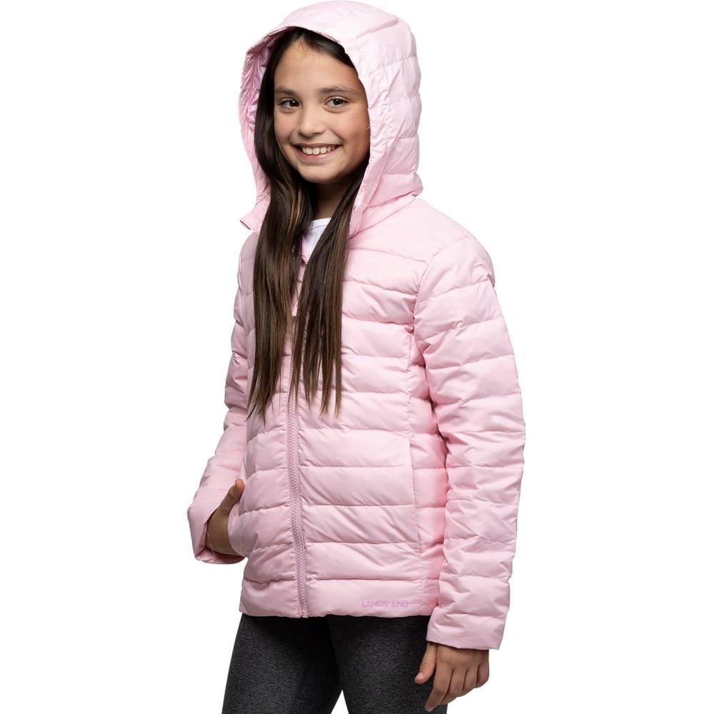 imageLands End Kids Packable Hooded Down Puffer Jacket Coat XXSXXLFairy Tale