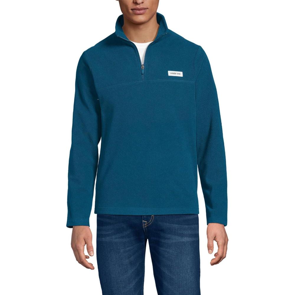 imageLands End Mens Anyweather Fleece Quarter Zip PulloverEvening Bay