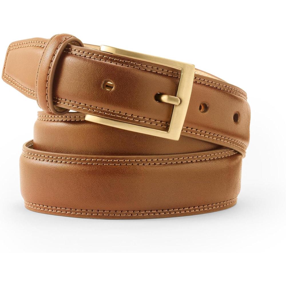 imageLands End Mens Classic Leather Chino BeltChestnut