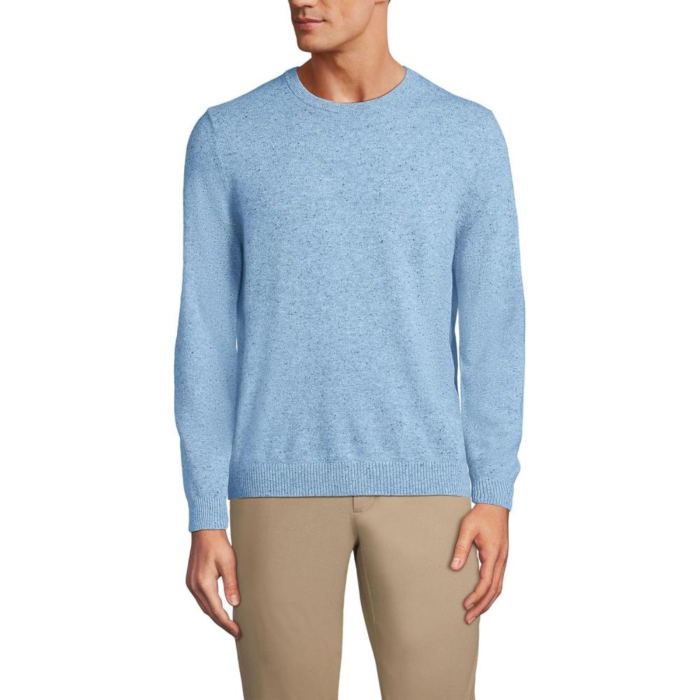 imageLands End Mens Fine Gauge Cashmere SweaterCloudy Blue Heather
