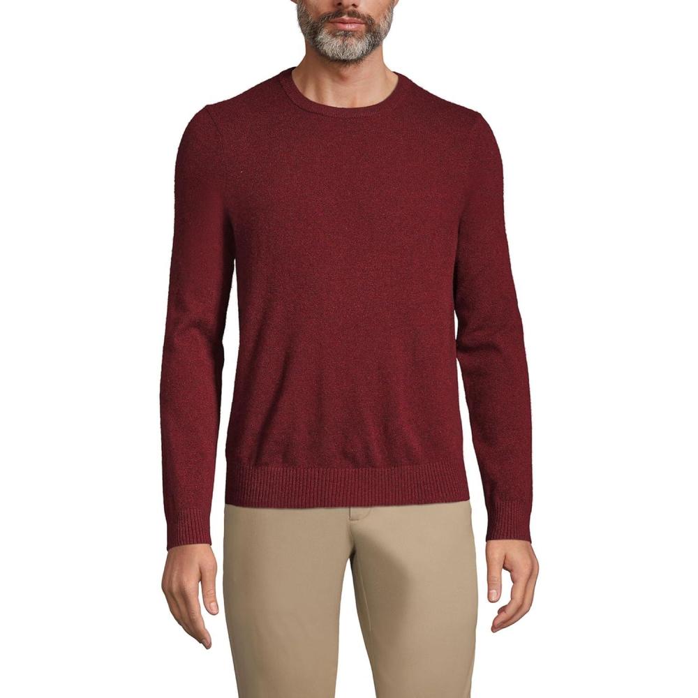 imageLands End Mens Fine Gauge Cashmere SweaterWine