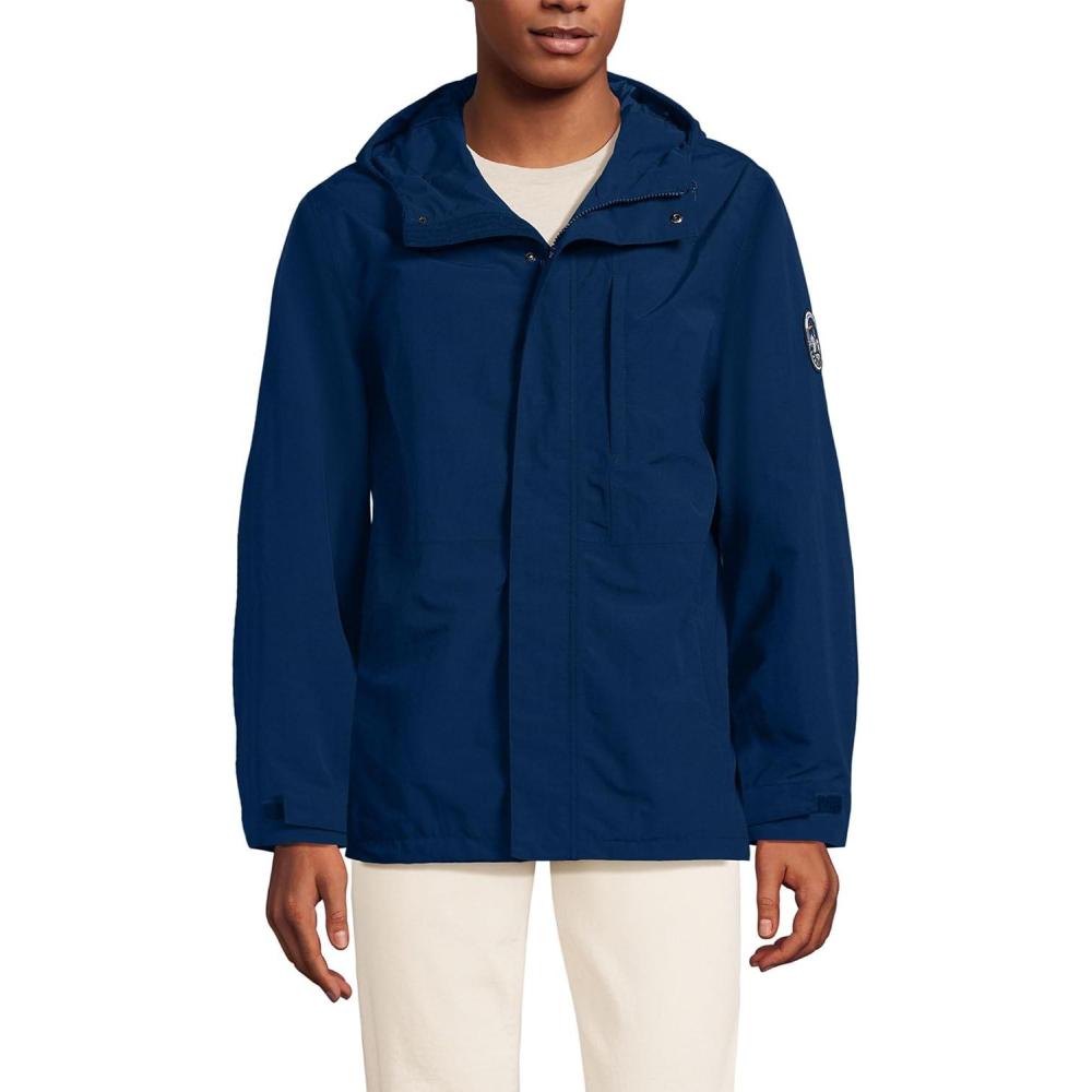 imageLands End Mens Squall Unlined Rain JacketDeep Sea Navy