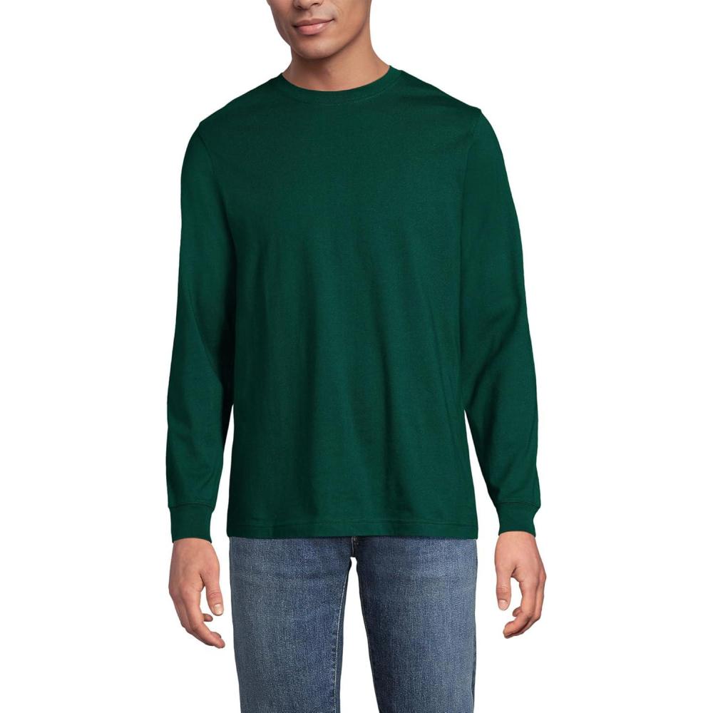 imageLands End Mens SuperT Long Sleeve TShirtPine Valley
