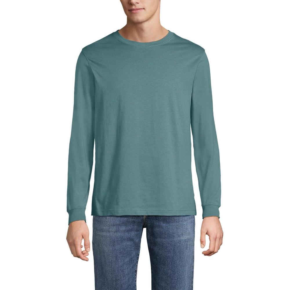 imageLands End Mens SuperT Long Sleeve TShirtTourmaline