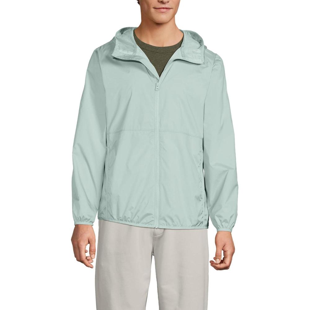 imageLands End Mens UPF 50 Windbreaker JacketMorning Dew