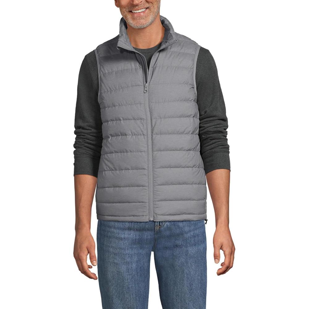 imageLands End Mens Wanderweight Ultralight Packable Down VestMica Heather