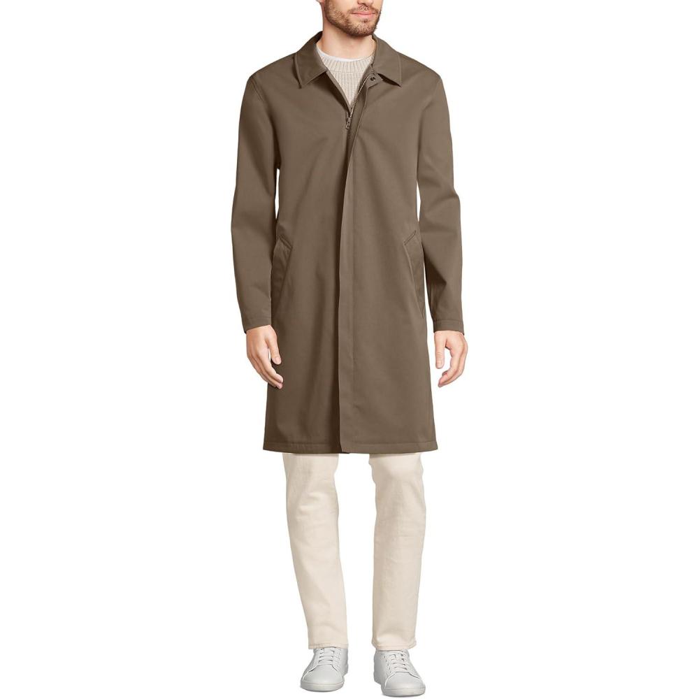 imageLands End Mens Waterproof Mac RaincoatVintage Taupe