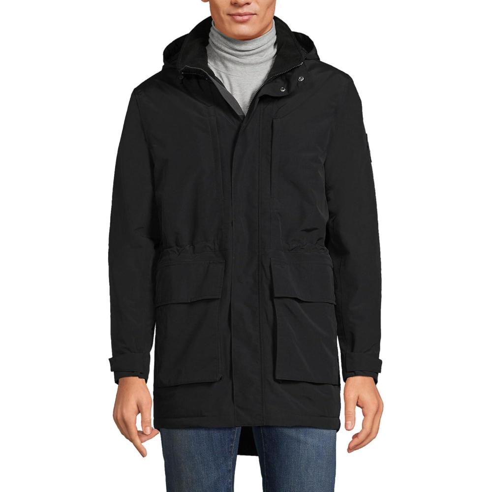 imageLands End Mens Waterproof Squall ParkaBlack