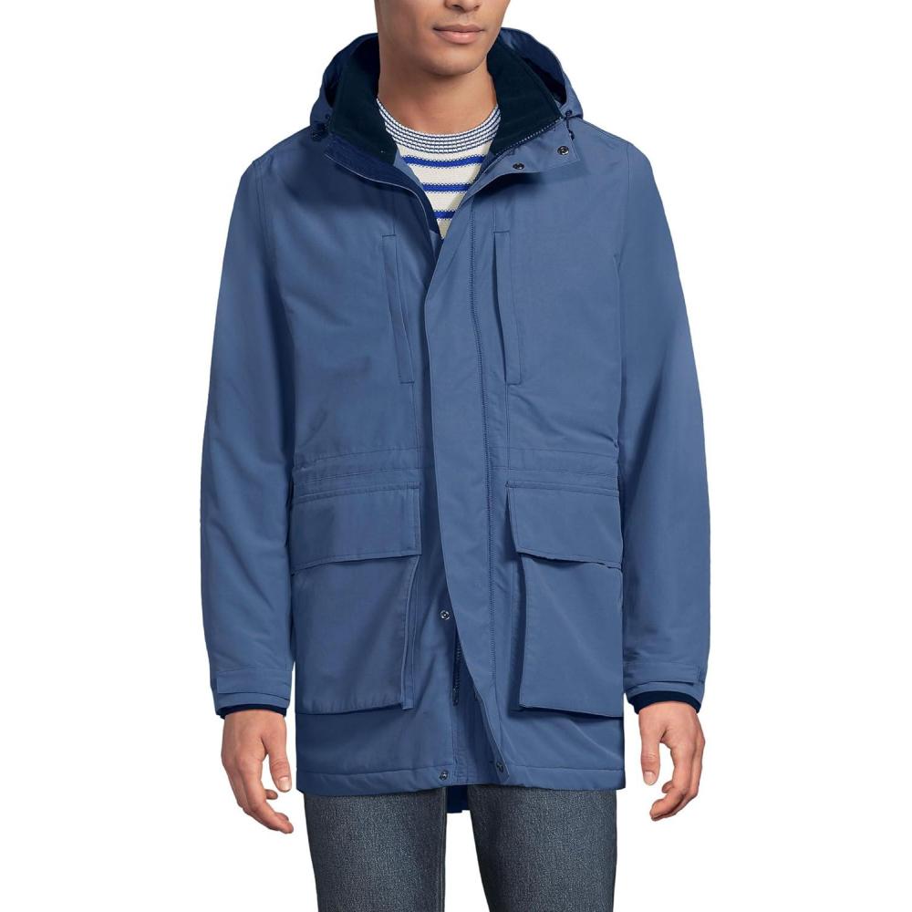 imageLands End Mens Waterproof Squall ParkaIndigo Slate