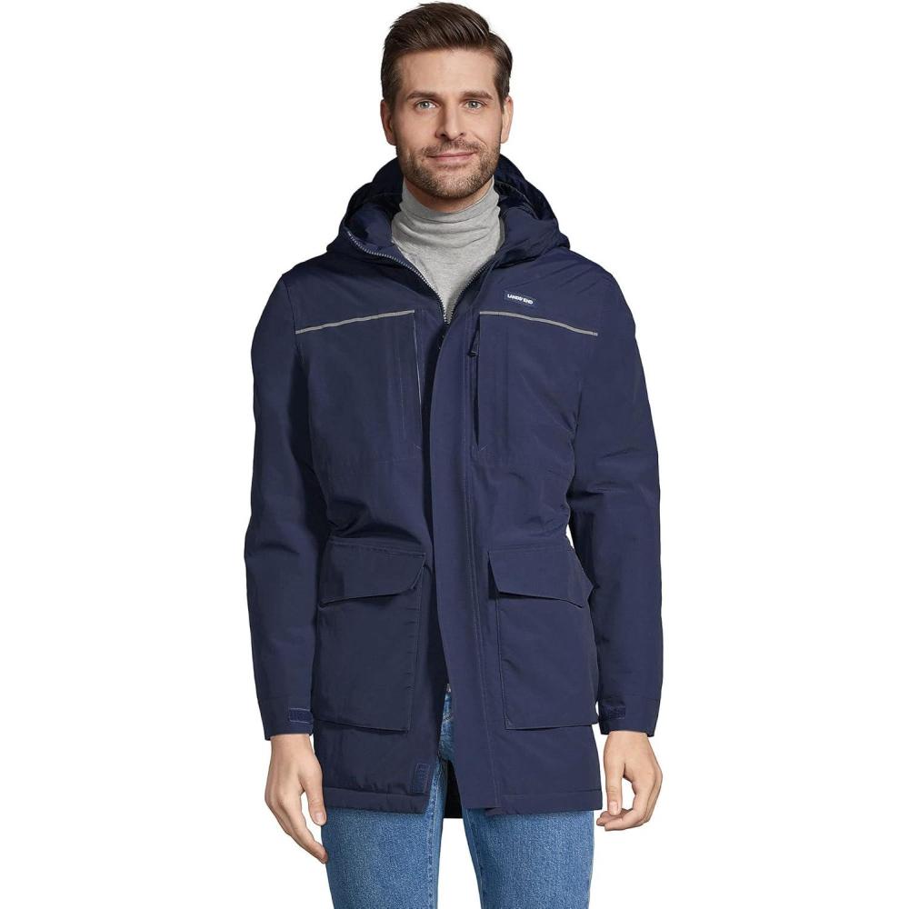 imageLands End Mens Waterproof Squall ParkaRadiant Navy