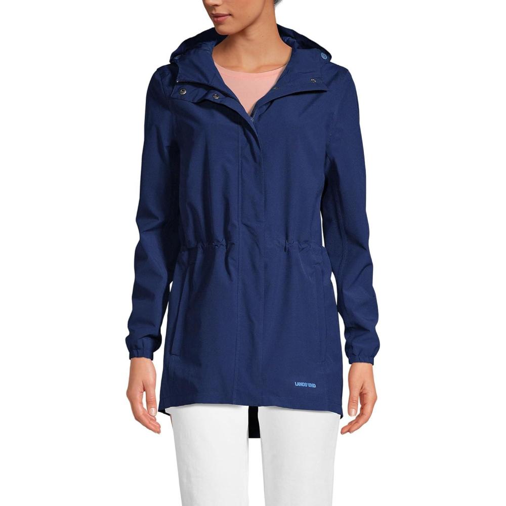 imageLands End Squall Packable Waterproof RaincoatDeep Sea Navy