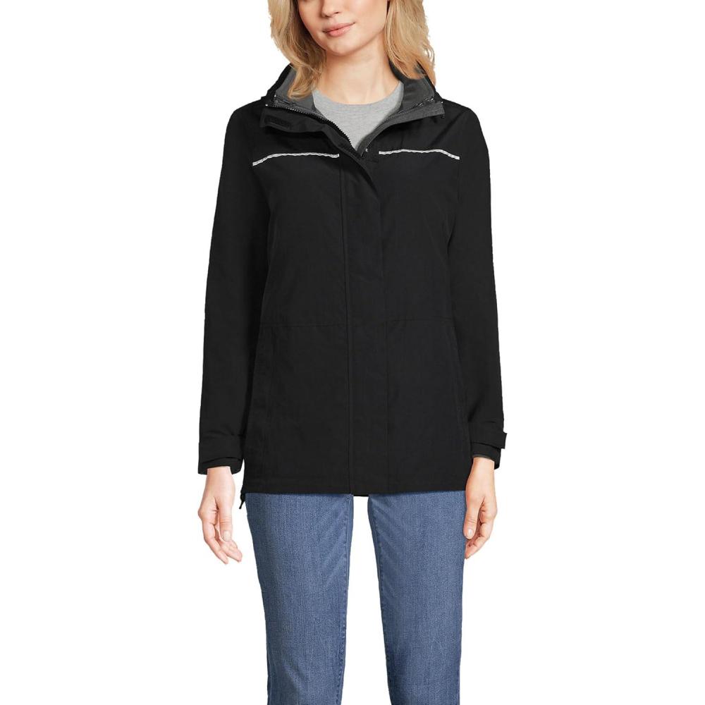 imageLands End Womens 3 in 1 Squall JacketBlack