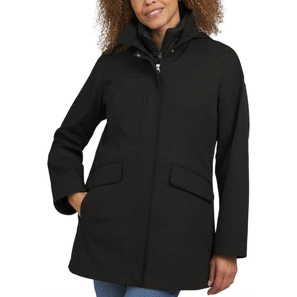 imageLands End Womens 3in1 Systems Jacket with Removable Puffer VestBlack