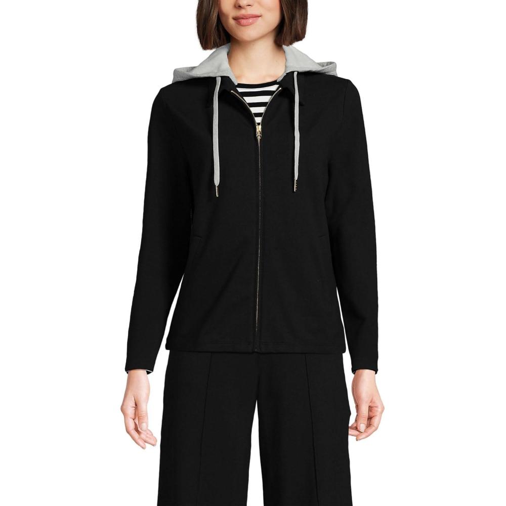 imageLands End Womens Long Sleeve Starfish JacketBlack