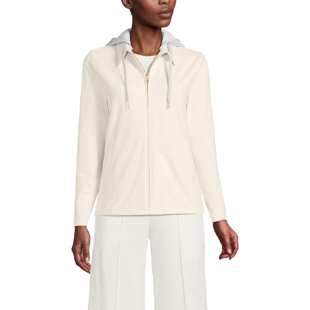 imageLands End Womens Long Sleeve Starfish JacketIvory Latte