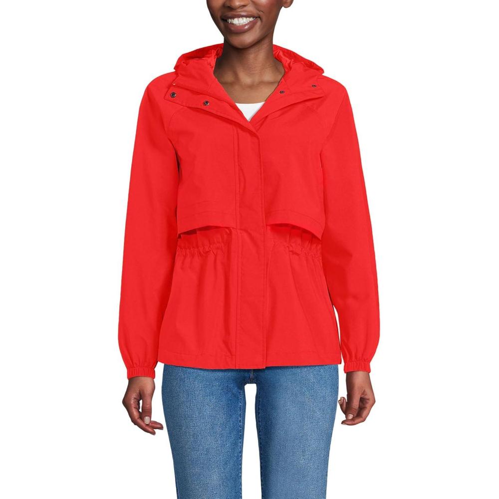 imageLands End Womens Squall Packable Rain JacketCoral Red