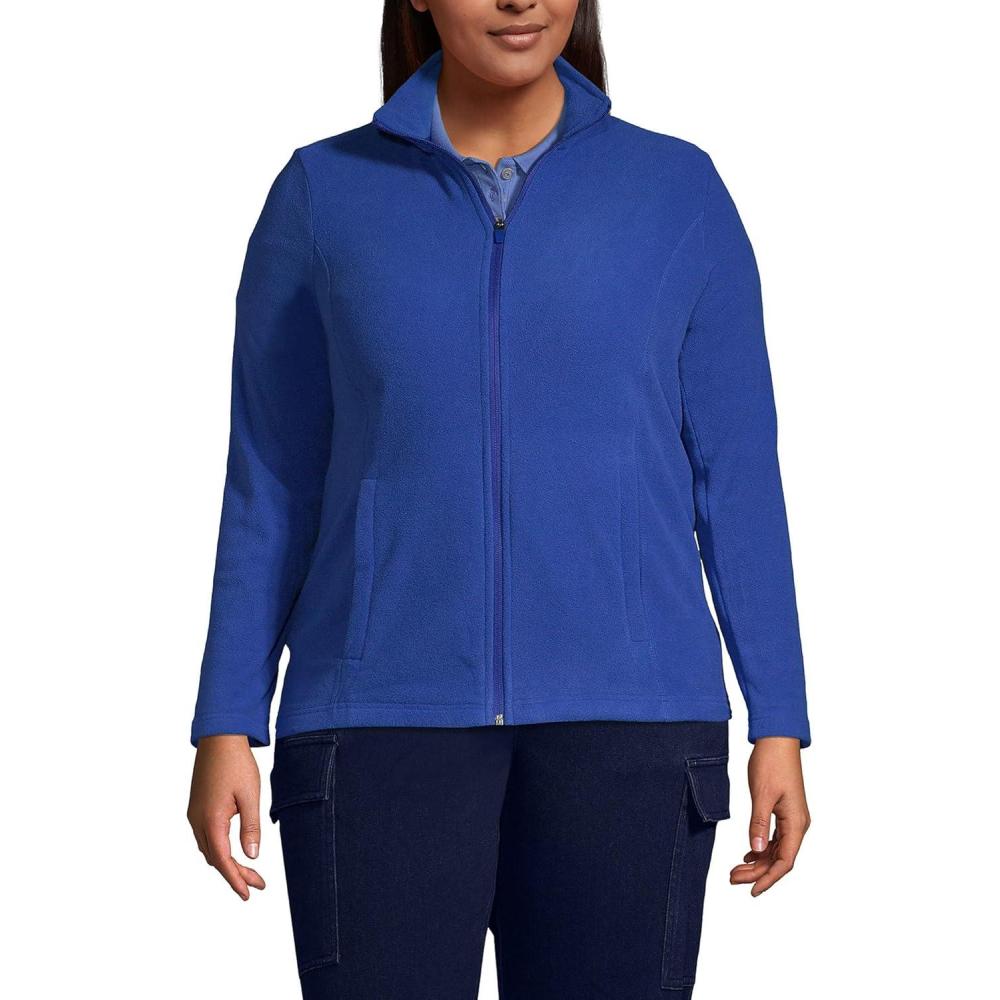 imageLands End Womens Thermacheck 100 Fleece JacketDark Cobalt Blue