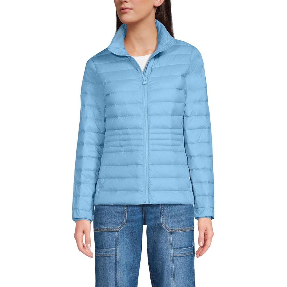 imageLands End Womens Wanderweight Ultralight Packable Down JacketBermuda Blue