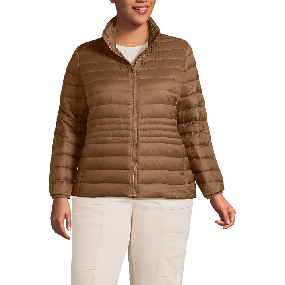 imageLands End Womens Wanderweight Ultralight Packable Down JacketLight Carob