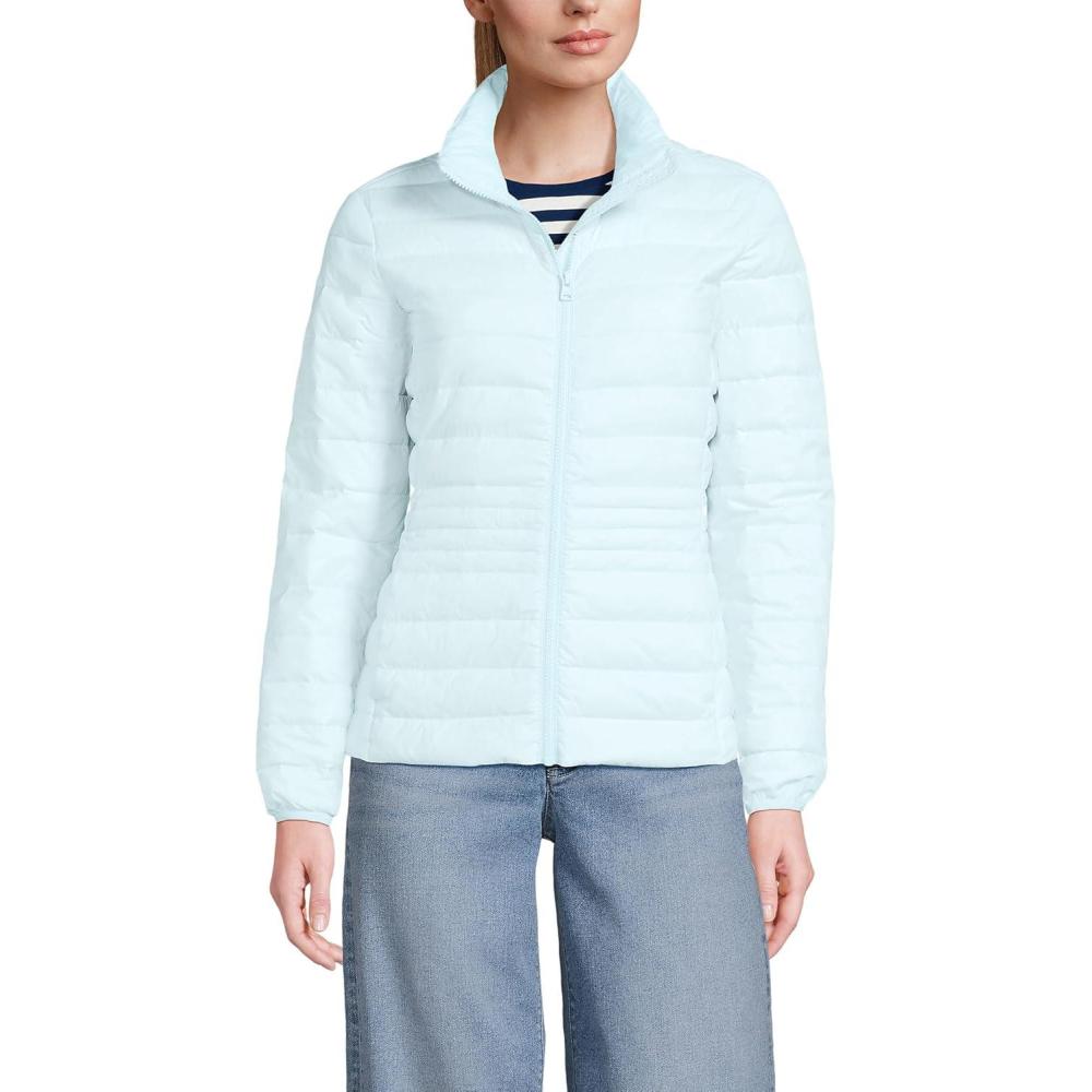 imageLands End Womens Wanderweight Ultralight Packable Down JacketSoft Ice Blue