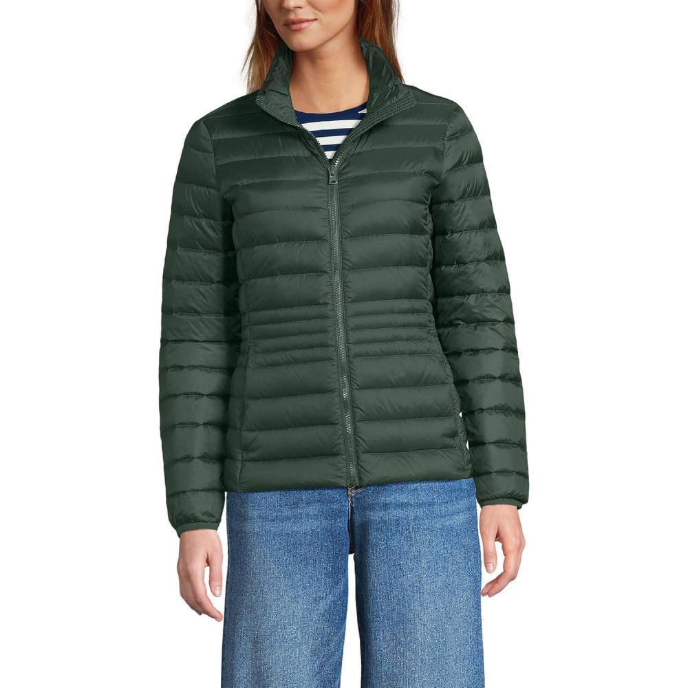 imageLands End Womens Wanderweight Ultralight Packable Down JacketWoodland Forest