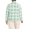 Lands’ End Anyweather Fleece Full Zip Jacket(Mint Sky Buff Check)