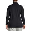 Lands’ End Anyweather Fleece Quarter Zip Pullover(Black)