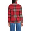 Lands’ End Anyweather Fleece Quarter Zip Pullover(Compass Red Holiday Plaid)