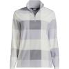 Lands’ End Anyweather Fleece Quarter Zip Pullover(Grey)