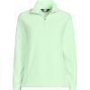 Lands’ End Anyweather Fleece Quarter Zip Pullover(Icy Mint Green)