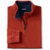 Lands’ End Bedford Rib Quarter Zip Pullover Sweater(Bourbon)