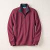 Lands’ End Bedford Rib Quarter Zip Pullover Sweater(Burgundy Spritz)