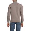 Lands’ End Bedford Rib Quarter Zip Pullover Sweater(Light Bark Heather)