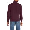 Lands’ End Bedford Rib Quarter Zip Pullover Sweater(Lush Burgundy Heather)